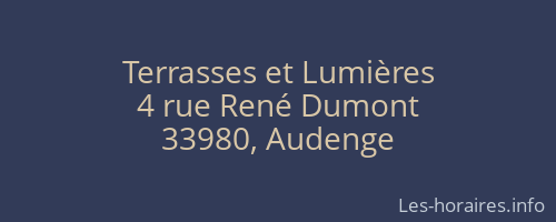 Terrasses et Lumières