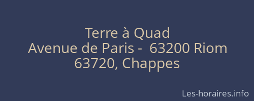 Terre à Quad