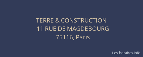 TERRE & CONSTRUCTION