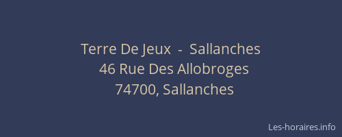 Terre De Jeux  -  Sallanches