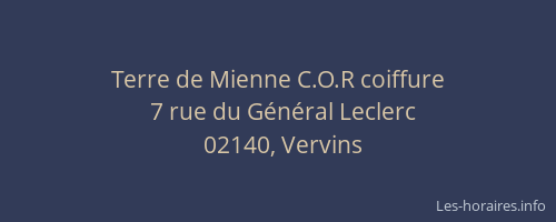 Terre de Mienne C.O.R coiffure