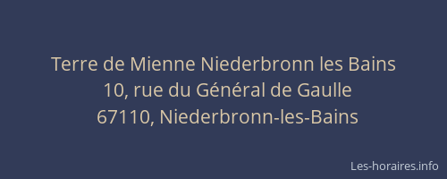 Terre de Mienne Niederbronn les Bains