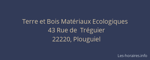 Terre et Bois Mat&eacute;riaux Ecologiques