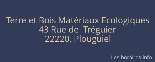 Terre et Bois Matériaux Ecologiques