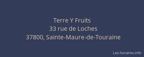 Terre Y Fruits