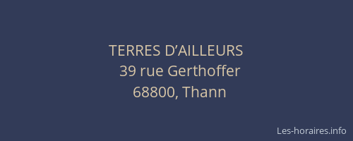TERRES D’AILLEURS