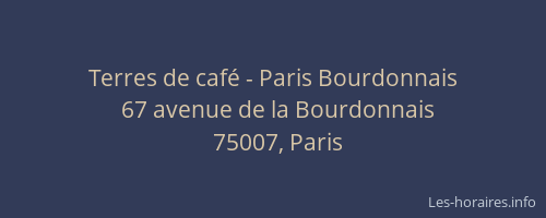 Terres de café - Paris Bourdonnais