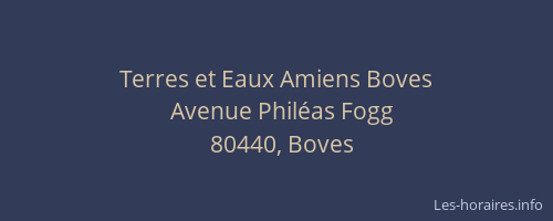 Terres et Eaux Amiens Boves