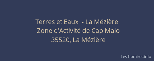 Terres et Eaux  - La Mézière