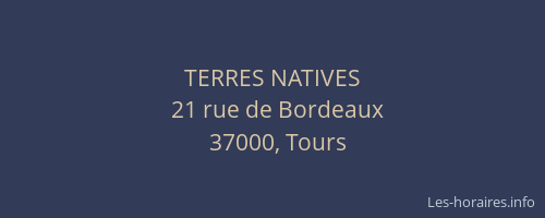 TERRES NATIVES