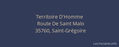 Territoire D'Homme