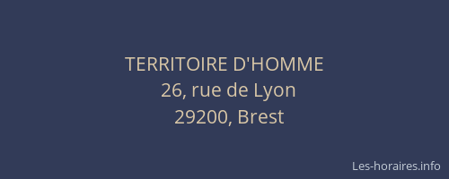 TERRITOIRE D'HOMME