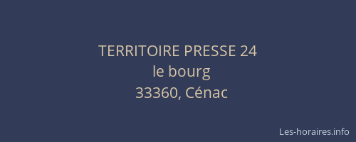 TERRITOIRE PRESSE 24