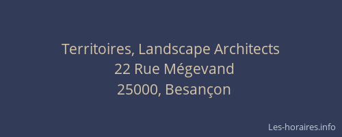 Territoires, Landscape Architects