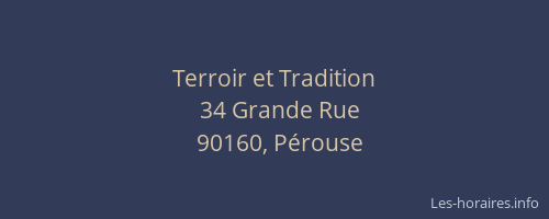 Terroir et Tradition