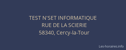 TEST N'SET INFORMATIQUE