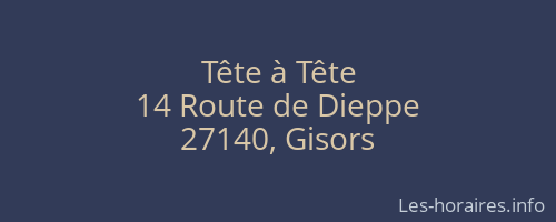 Tête à Tête