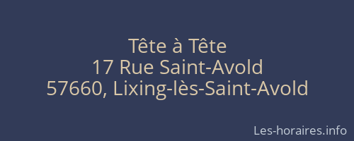 Tête à Tête