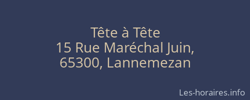 Tête à Tête