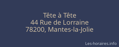 Tête à Tête