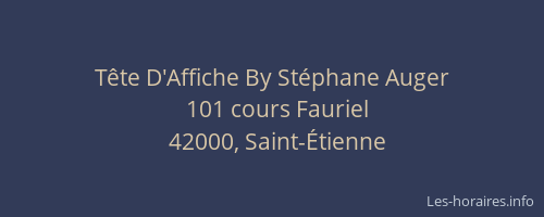 Tête D'Affiche By Stéphane Auger