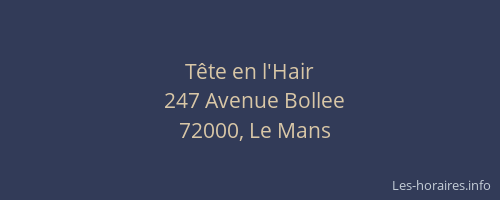 Tête en l'Hair