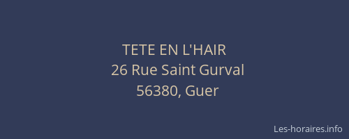 TETE EN L'HAIR