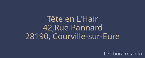 Tête en L'Hair