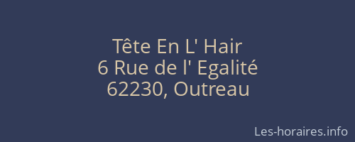 Tête En L' Hair