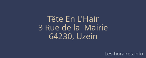 Tête En L'Hair