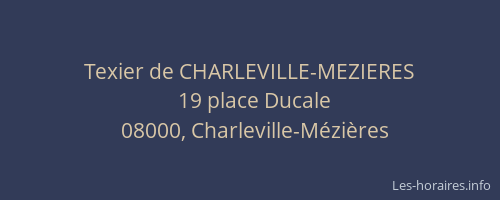 Texier de CHARLEVILLE-MEZIERES