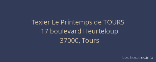 Texier Le Printemps de TOURS