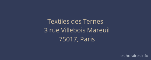 Textiles des Ternes