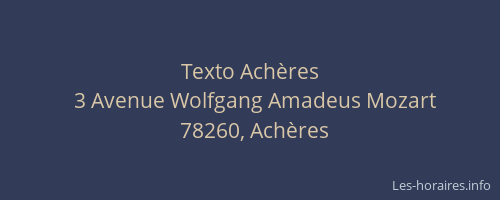 Texto Ach&egrave;res