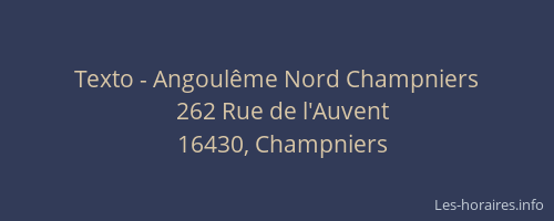 Texto - Angoulême Nord Champniers