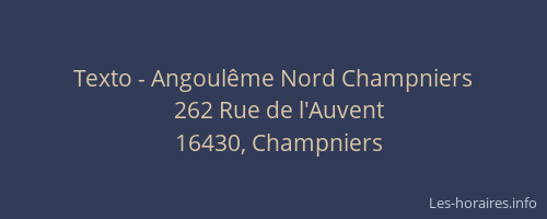 Texto - Angoul&ecirc;me Nord Champniers