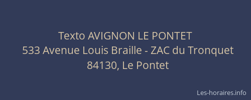Texto AVIGNON LE PONTET