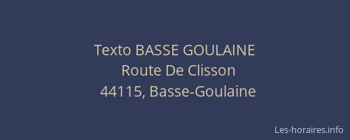 Texto BASSE GOULAINE