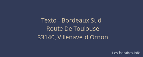 Texto - Bordeaux Sud