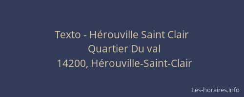 Texto - Hérouville Saint Clair