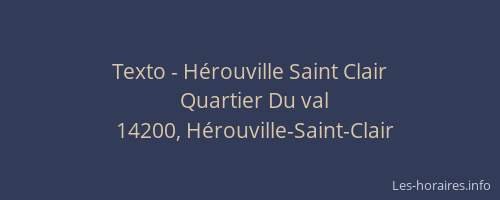 Texto - H&eacute;rouville Saint Clair