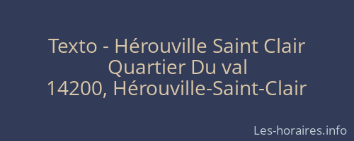 Texto - Hérouville Saint Clair