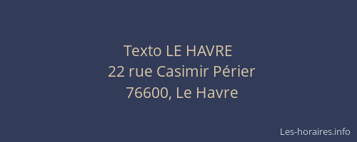 Texto LE HAVRE