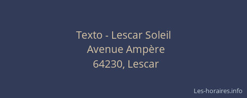Texto - Lescar Soleil