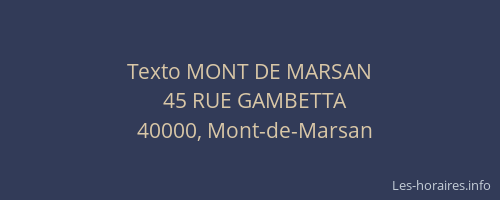 Texto MONT DE MARSAN