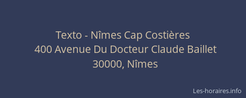 Texto - Nîmes Cap Costières