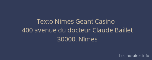 Texto Nimes Geant Casino