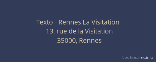 Texto - Rennes La Visitation