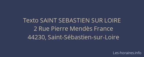 Texto SAINT SEBASTIEN SUR LOIRE