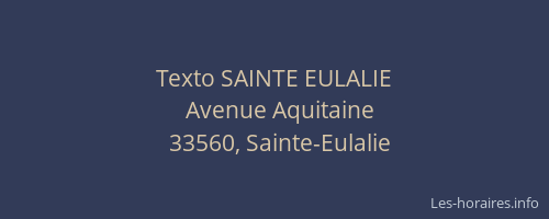 Texto SAINTE EULALIE